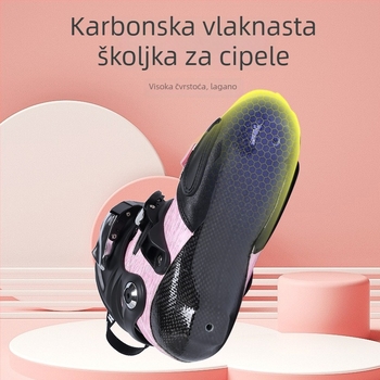 Dječje karbonske rol skates Roselle, PU kotači, jednostruka konfiguracija