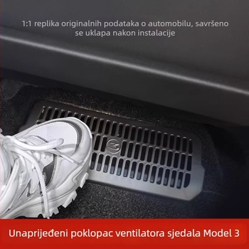 Stražnji poklopac izlaznog otvora za Tesla Model Y / Model 3 (nova verzija) – ABS, interijerski dodaci, bez ispisa logotipa