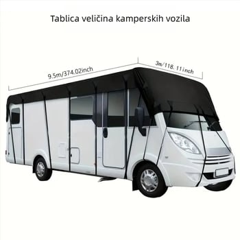 Pokrov za RV od 210D Oxford platna – vodootporan, otporan na prašinu, zaštita od sunca za kamp-kućicu i prikolicu