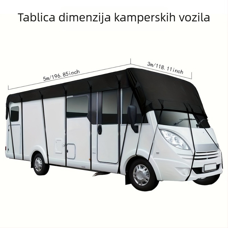 Pokrov za RV od 210D Oxford platna – vodootporan, otporan na prašinu, zaštita od sunca za kamp-kućicu i prikolicu