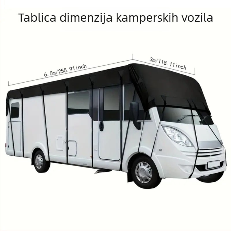 Pokrov za RV od 210D Oxford platna – vodootporan, otporan na prašinu, zaštita od sunca za kamp-kućicu i prikolicu