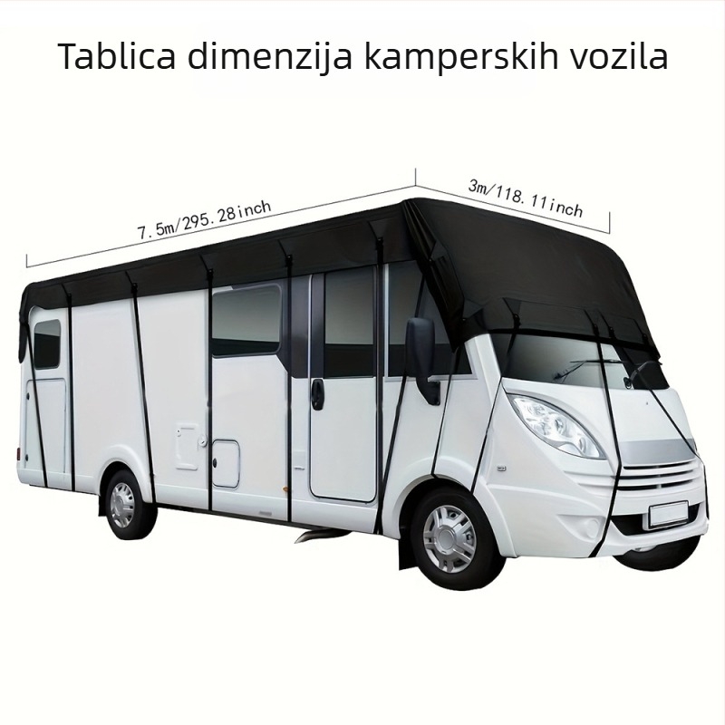 Pokrov za RV od 210D Oxford platna – vodootporan, otporan na prašinu, zaštita od sunca za kamp-kućicu i prikolicu
