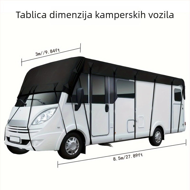 Pokrov za RV od 210D Oxford platna – vodootporan, otporan na prašinu, zaštita od sunca za kamp-kućicu i prikolicu