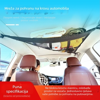 Krovna torbica za skladištenje automobila s dvostrukom konstrukcijom i tri ručke, vodootporna, univerzalna kompatibilnost