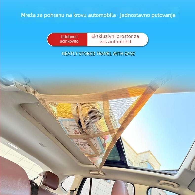 Krovna torbica za skladištenje automobila s dvostrukom konstrukcijom i tri ručke, vodootporna, univerzalna kompatibilnost