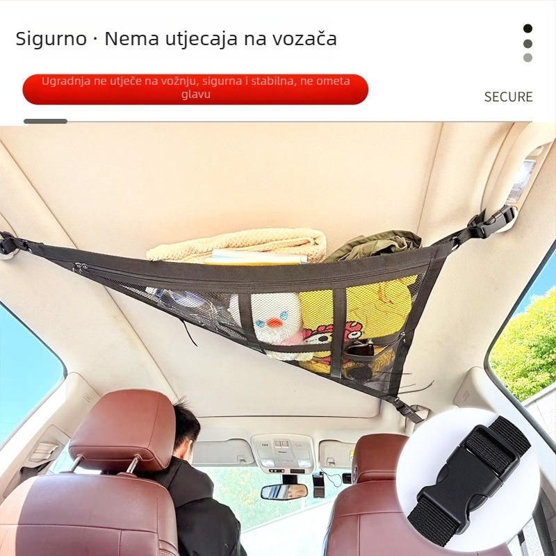 Krovna torbica za skladištenje automobila s dvostrukom konstrukcijom i tri ručke, vodootporna, univerzalna kompatibilnost