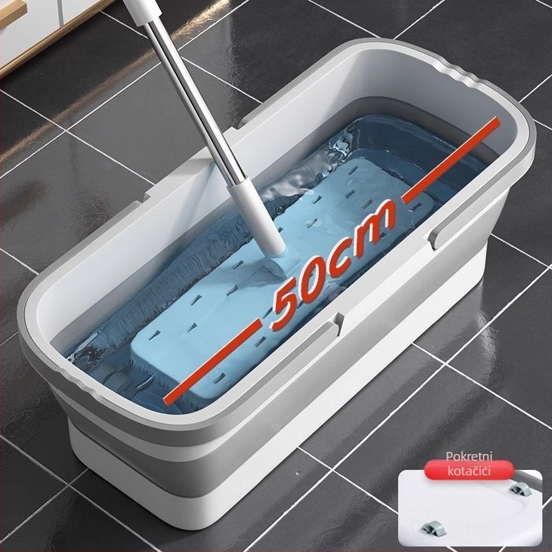 Set mop i kanta s preklopnim dizajnom, nosivost >10 kg, dehidracija 50–60%, otpornost na koroziju razina 10, 40–60% virgin plastike