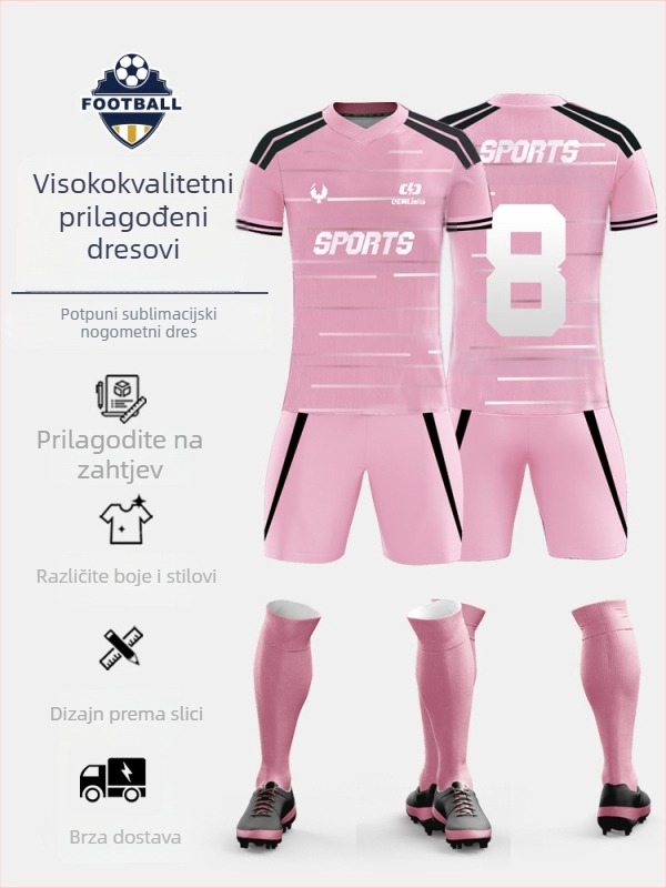 Set dresova za stolni tenis za odrasle — prilagođeni cijeli body, brzo se suši prozračni poliester, podstava 100% poliester