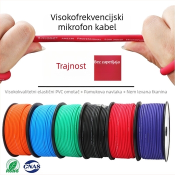 AVSSZ Mikrofon kabel, elastična PVC ovojnica, RoHS certifikat, za audio i video