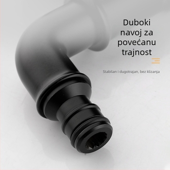 Zidna slavina za perilicu rublja — bakar, keramičko jezgro ventila, elektroplatirani završetak, model SZ2306