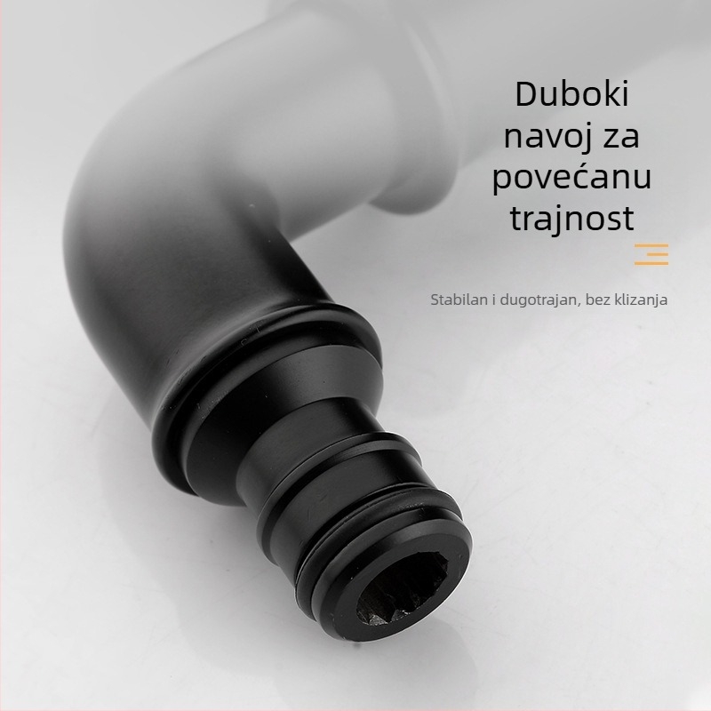 Zidna slavina za perilicu rublja — bakar, keramičko jezgro ventila, elektroplatirani završetak, model SZ2306
