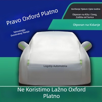 Navlaka za auto od Oxford platna, deblja za zaštitu od sunca i toplinsku izolaciju, potpuno pokrivanje, 300D Oxford platno, za sedan i SUV