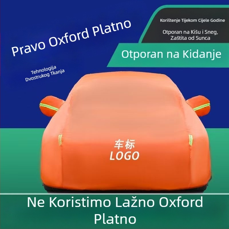 Navlaka za auto od Oxford platna, deblja za zaštitu od sunca i toplinsku izolaciju, potpuno pokrivanje, 300D Oxford platno, za sedan i SUV