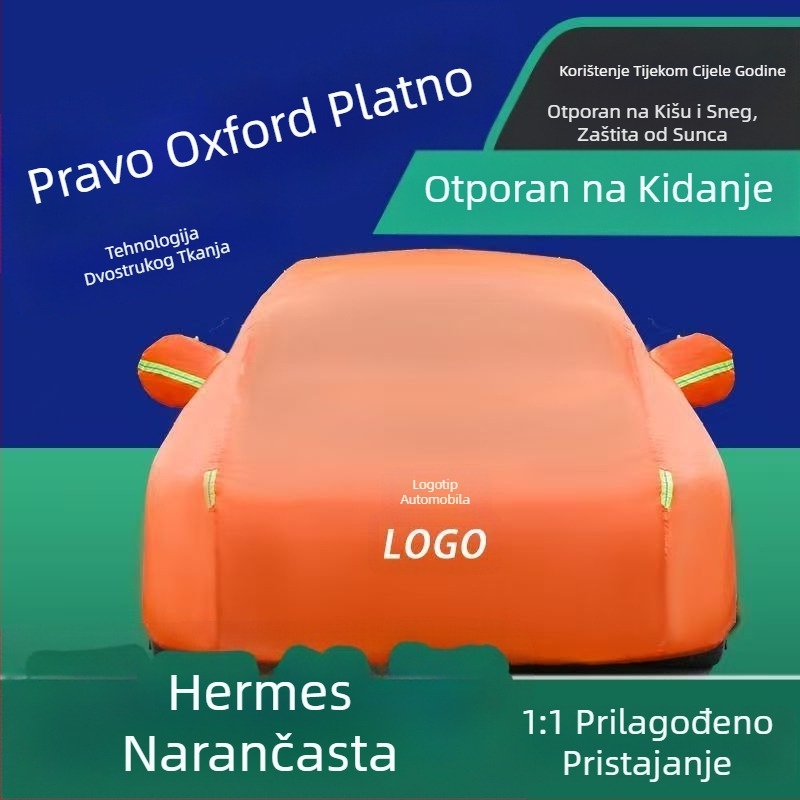 Navlaka za auto od Oxford platna, deblja za zaštitu od sunca i toplinsku izolaciju, potpuno pokrivanje, 300D Oxford platno, za sedan i SUV