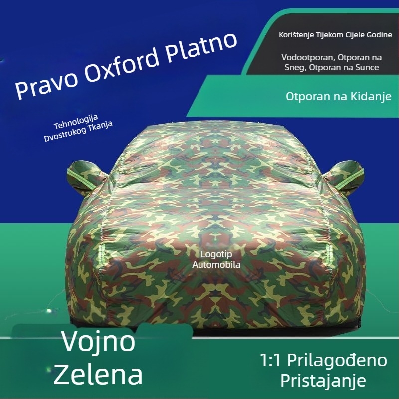 Navlaka za auto od Oxford platna, deblja za zaštitu od sunca i toplinsku izolaciju, potpuno pokrivanje, 300D Oxford platno, za sedan i SUV
