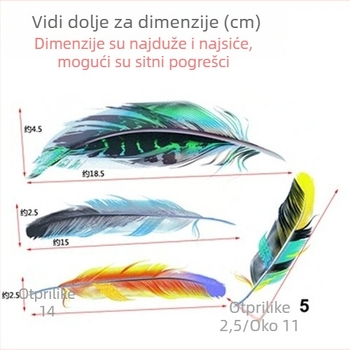 Genhiko auto naljepnica s motivom pera i lista za pokrivanje ogrebotina, vodootporna i UV zaštita; ugradnja pomoću vakuumske čašice