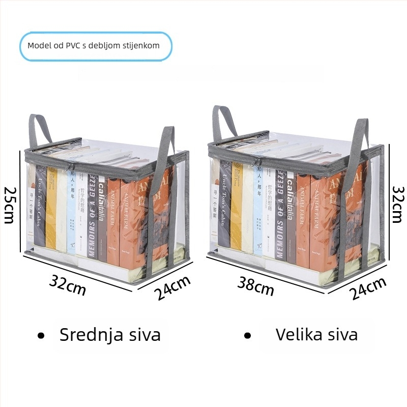 PVC torba za pohranu knjiga, kapacitet 5–10 L, sklopiva, prenosiva, vodootporna