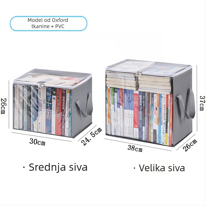 PVC torba za pohranu knjiga, kapacitet 5–10 L, sklopiva, prenosiva, vodootporna