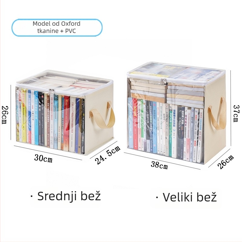 PVC torba za pohranu knjiga, kapacitet 5–10 L, sklopiva, prenosiva, vodootporna