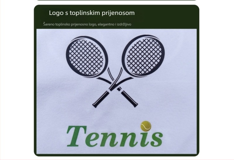 Torba za tenis raketu s šnurlom za zatvaranje i naramenicom, velika kapaciteta, otisak