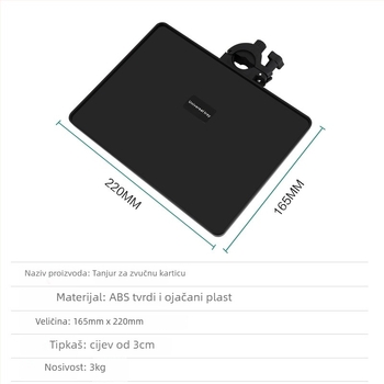 Podešivi držač za telefon s pladnjem za uživo emitiranje, plastični prijenosni skladišni stalak