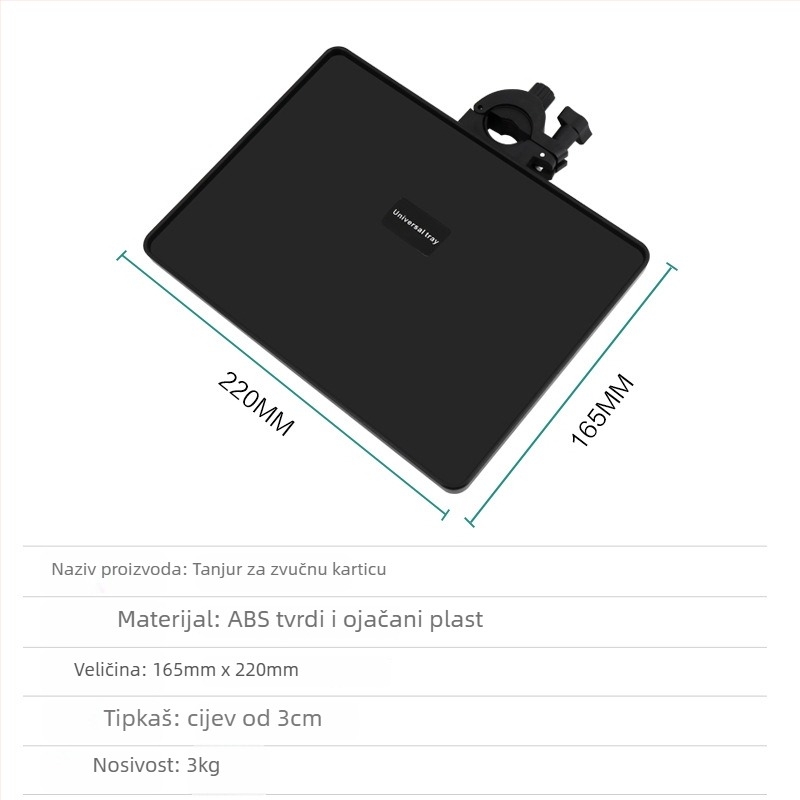 Podešivi držač za telefon s pladnjem za uživo emitiranje, plastični prijenosni skladišni stalak