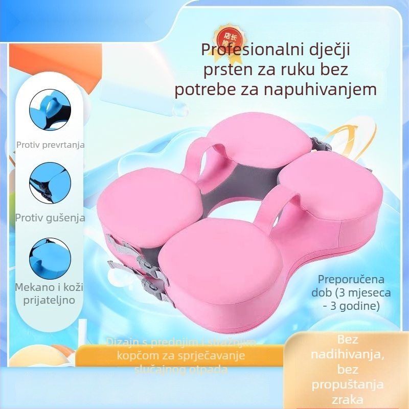 Naduvljivi dječji plivački prsten ispod pazuha – dječji plivački prsten, 0–3 godine, materijal: ekološki PVC, uzorak: reklamni logo
