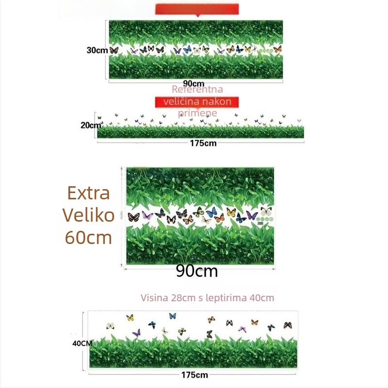 PVC vodootporna zidna naljepnica s motivom biljaka i cvijeća, za dnevni boravak, 1 komad, moderni minimalistički stil