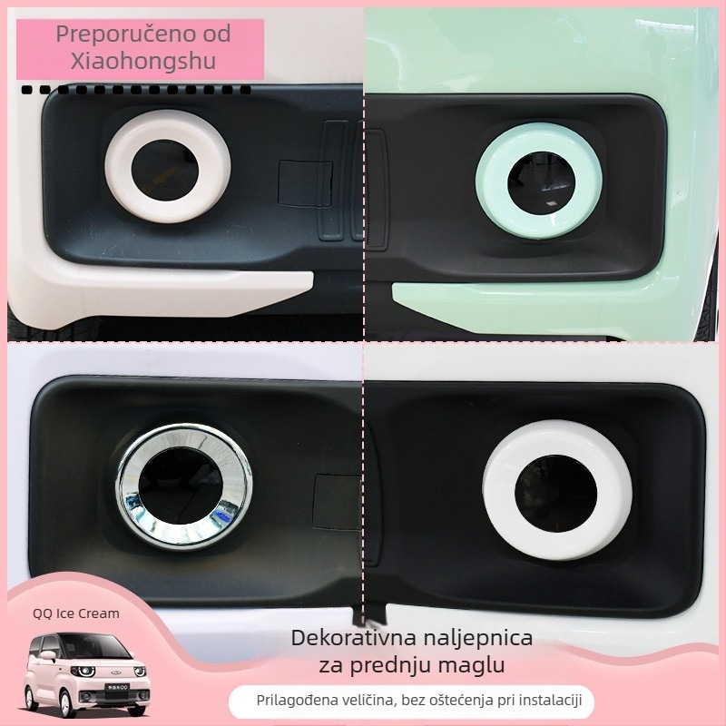 Sticker za promjenu boje prstena svjetla za Chery QQ Ice Cream EV — reflektirajući upozoravajući samoljepljivi naljepnica, marka Like, materijal: samoljepljiva naljepnica, način montaže: vakuumska čašica