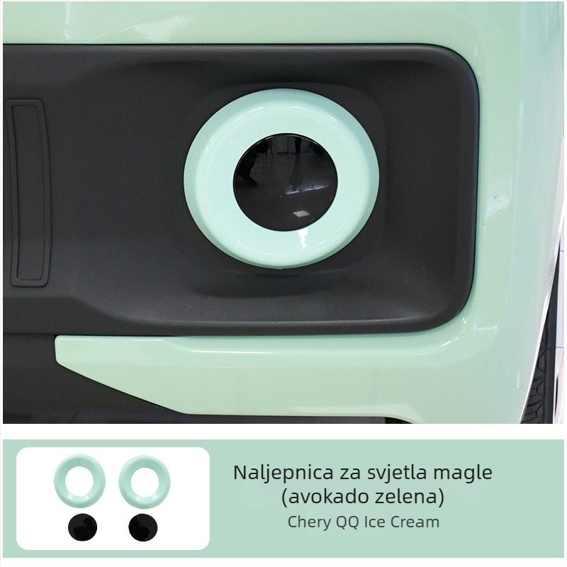 Sticker za promjenu boje prstena svjetla za Chery QQ Ice Cream EV — reflektirajući upozoravajući samoljepljivi naljepnica, marka Like, materijal: samoljepljiva naljepnica, način montaže: vakuumska čašica