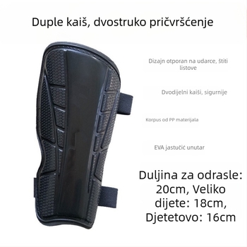 SPEROW Zaštitnik za nogu za nogomet s dvostrukim remenom, prozračan gumeni zaštitnik za trening i utakmice, za odrasle i mlade