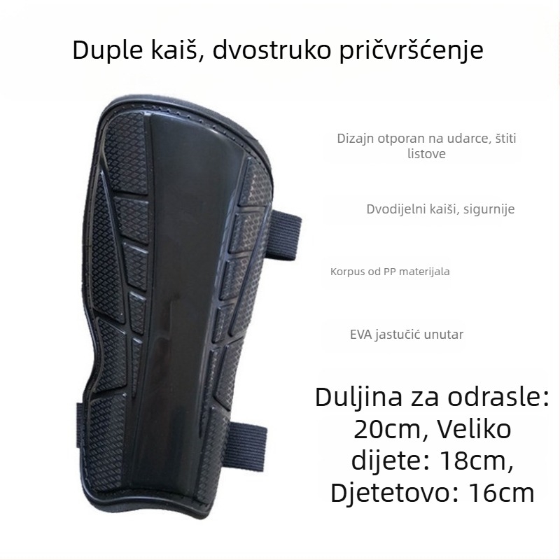 SPEROW Zaštitnik za nogu za nogomet s dvostrukim remenom, prozračan gumeni zaštitnik za trening i utakmice, za odrasle i mlade