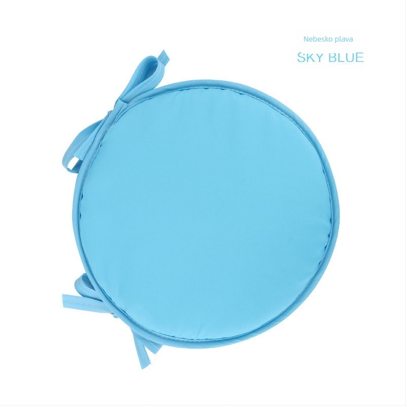 Jastučić za stolicu – okrugli tekstilni jastučić, poliester, jednofarbni uzorak, za restorane i urede, moderni jednostavni stil