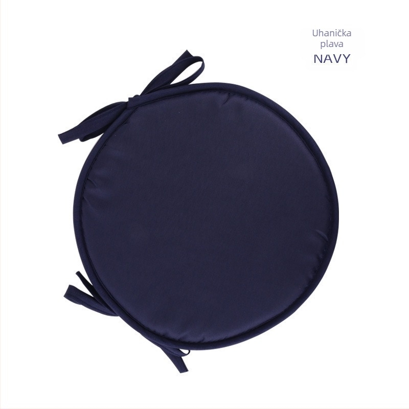 Jastučić za stolicu – okrugli tekstilni jastučić, poliester, jednofarbni uzorak, za restorane i urede, moderni jednostavni stil