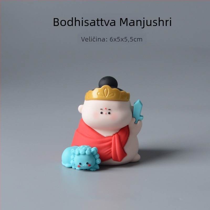 Karikaturna smolna statua Amitabha Buda i Guanyin za unutarnju dekoraciju automobila