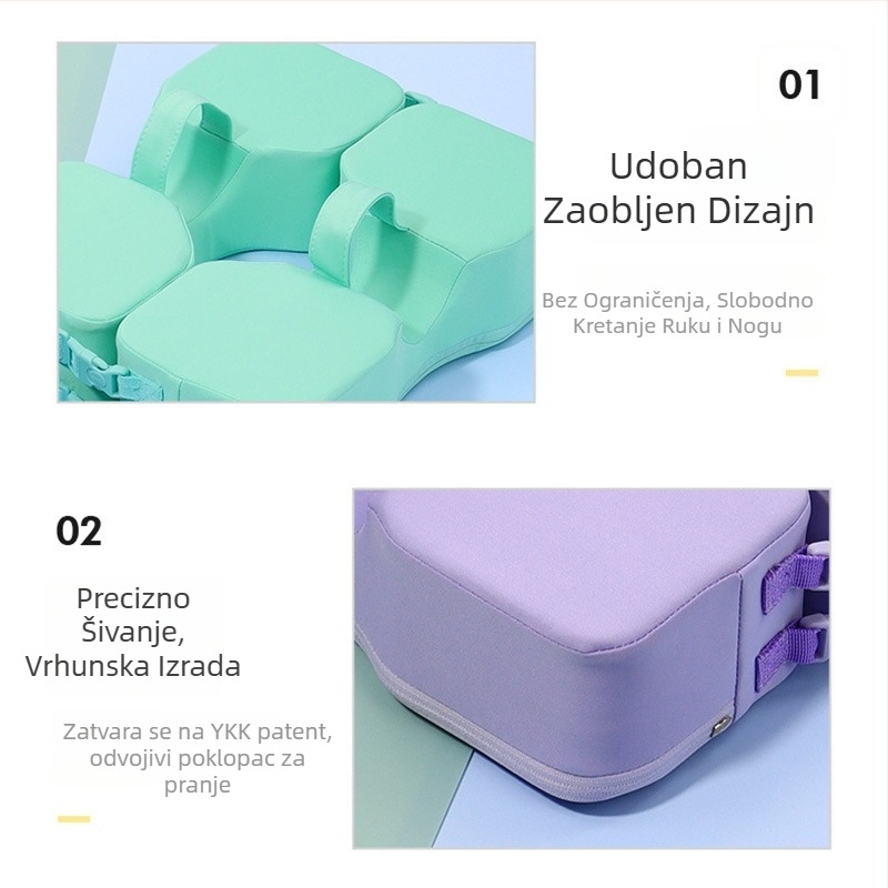 Naduvani plivački prsten za bebe s zaštitom od prevrtanja ispod pazuha, za plivanje i kupanje