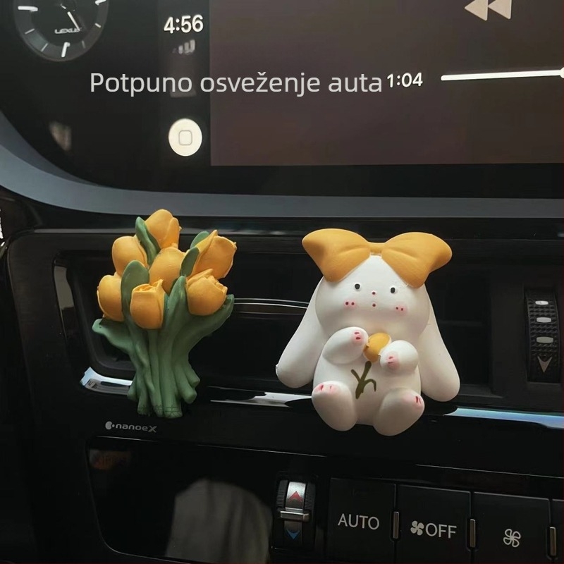 Osmanthus automobilna aromaterapija – okrugli ukras za ventilaciju s gips kamenom za parfem, 5–10 ml, cvjetne note, prilagodljivo