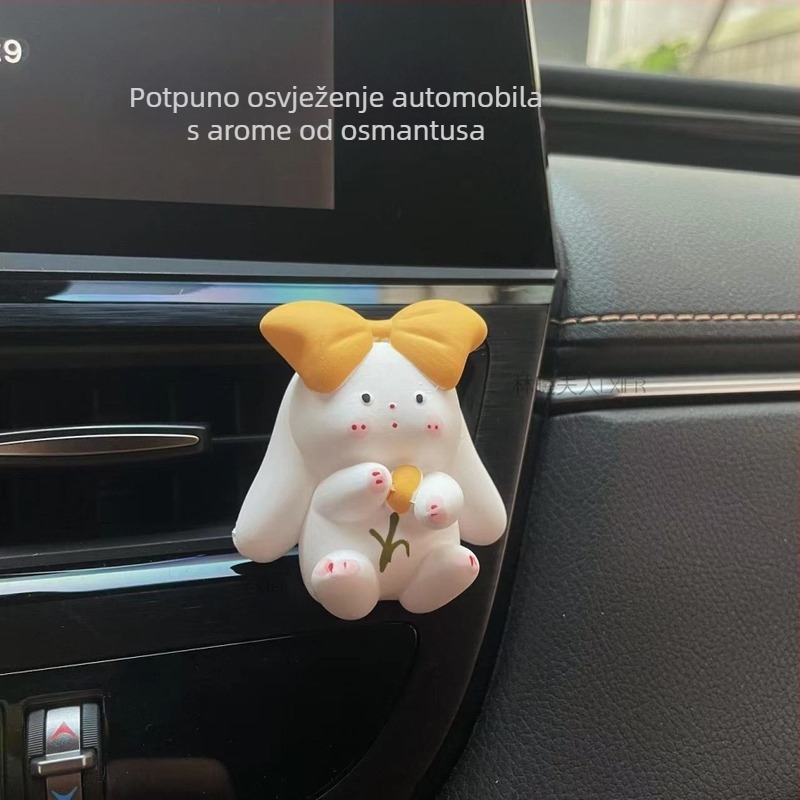 Osmanthus automobilna aromaterapija – okrugli ukras za ventilaciju s gips kamenom za parfem, 5–10 ml, cvjetne note, prilagodljivo