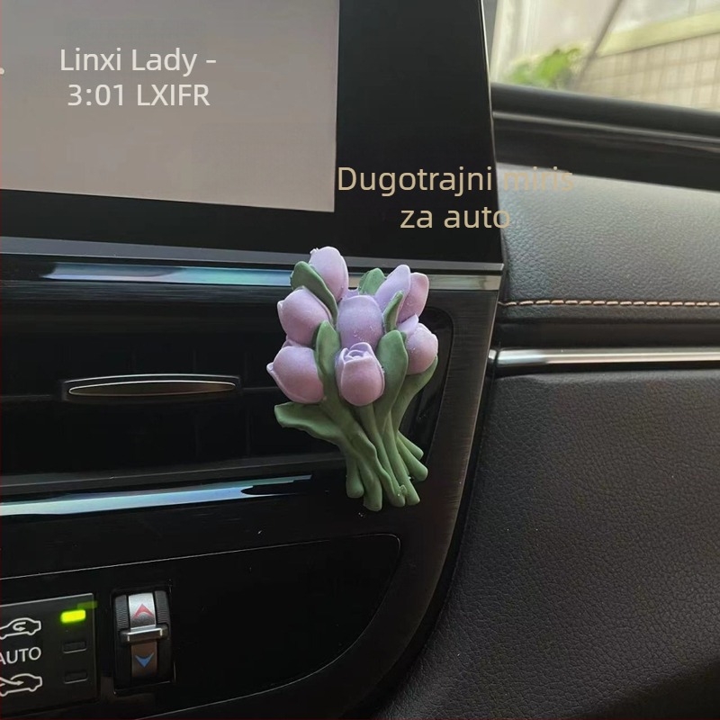 Osmanthus automobilna aromaterapija – okrugli ukras za ventilaciju s gips kamenom za parfem, 5–10 ml, cvjetne note, prilagodljivo