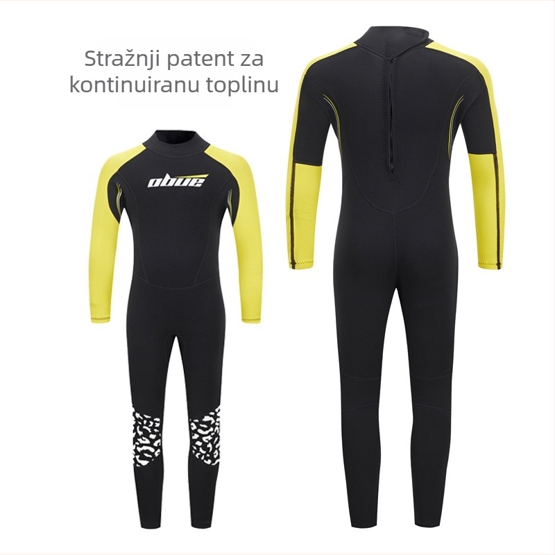Dječji cijeli neoprenski kostim s dugim rukavima, topao, brzo se suši, UV zaštita, za plivanje i ronjenje