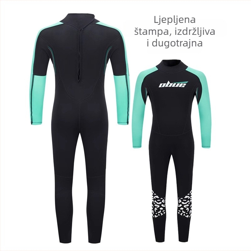 Dječji cijeli neoprenski kostim s dugim rukavima, topao, brzo se suši, UV zaštita, za plivanje i ronjenje