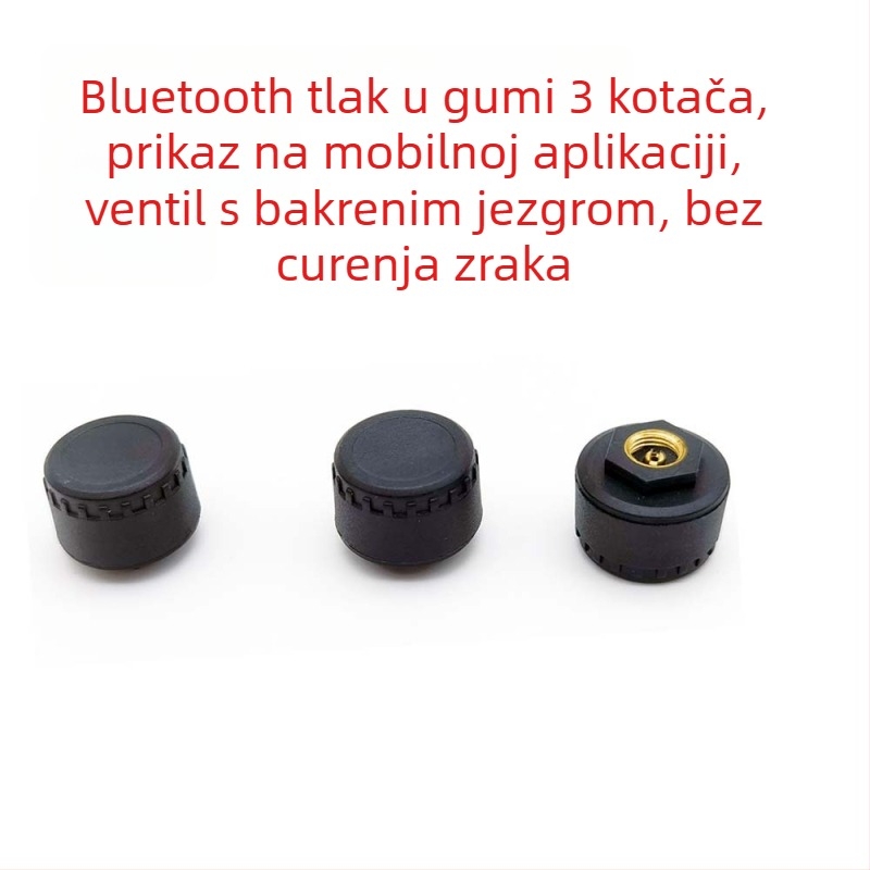 Bluetooth TPMS senzor za automobile, motocikle i tricikle - Wollip, raspon 0-8 bar, digitalni zaslon, kompatibilan s 2/3/4 kotača
