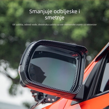 Ford Ranger retrovizor – Rain Eyebrow Rain Shield, Inženjerska plastika, Lijepilo na bazi ljepila, Originalni stil vozila
