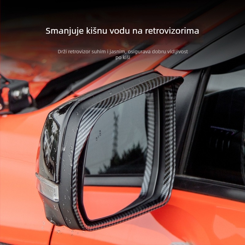 Ford Ranger retrovizor – Rain Eyebrow Rain Shield, Inženjerska plastika, Lijepilo na bazi ljepila, Originalni stil vozila