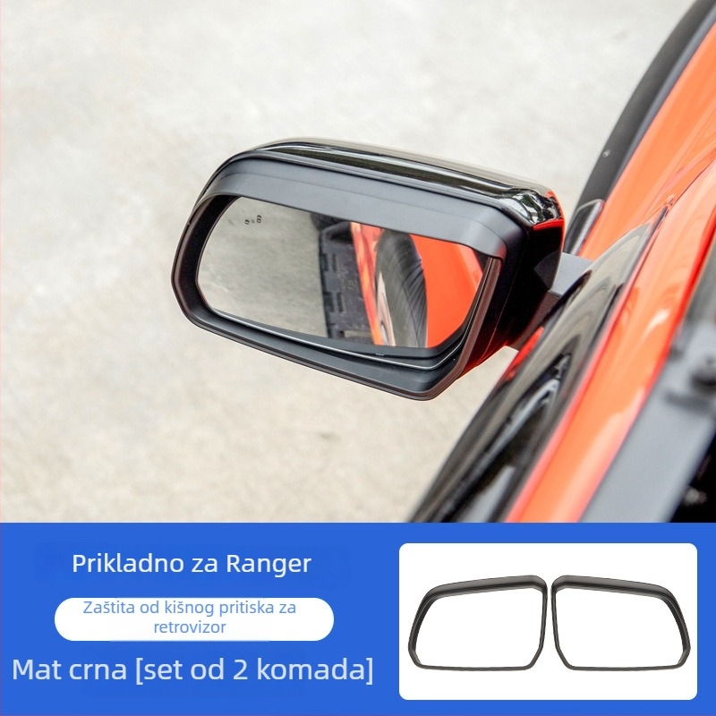 Ford Ranger retrovizor – Rain Eyebrow Rain Shield, Inženjerska plastika, Lijepilo na bazi ljepila, Originalni stil vozila
