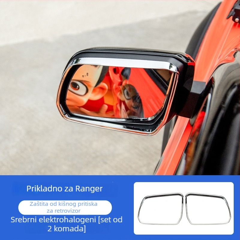 Ford Ranger retrovizor – Rain Eyebrow Rain Shield, Inženjerska plastika, Lijepilo na bazi ljepila, Originalni stil vozila