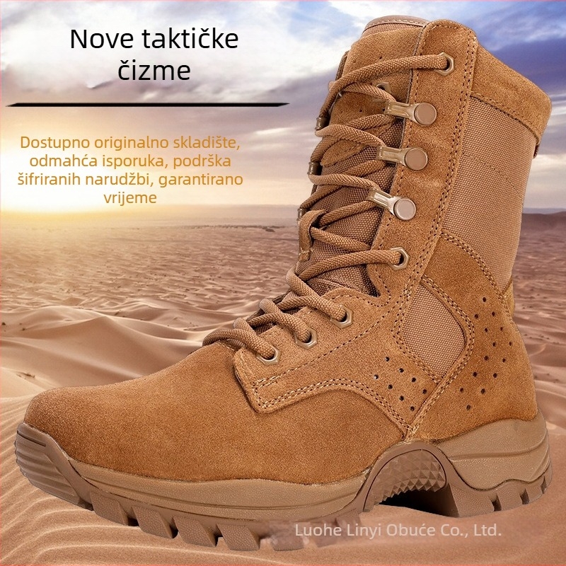 Taktične cipele za trening, unisex, ultra lagane, prozračne, visoke, vodootporne, otporne na probijanje (Kod proizvoda: 21 Combat; Materijal: nubuk kože; Godine: Odrasli; Spol: Unisex)