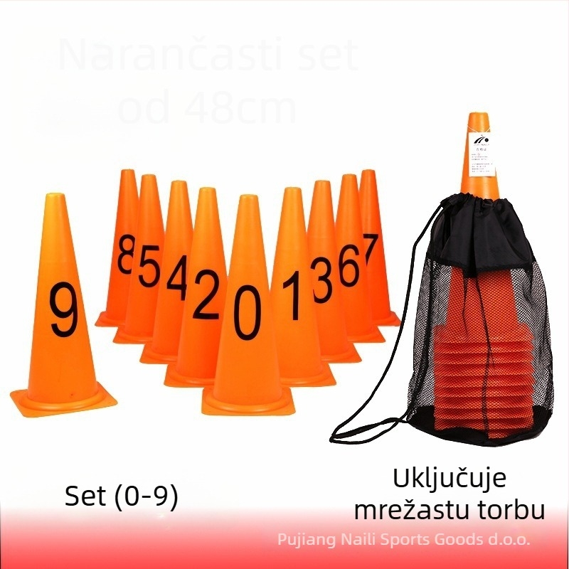 Naili PE Oprema za nogomet – Prepreka s kantu i digitalnim znakom (Materijal: PE; Marka: Naili; Sport: Nogomet; Kategorija: Trening Pomagala; Podrijetlo: Zhejiang)