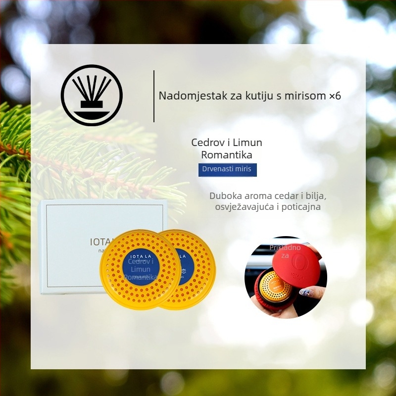 Automobilski čvrsti miris za aromaterapiju – kožni miris s cvjetnim notama, klipsa za zračni izlaz, ≤5 ml, trajanje >90 dana