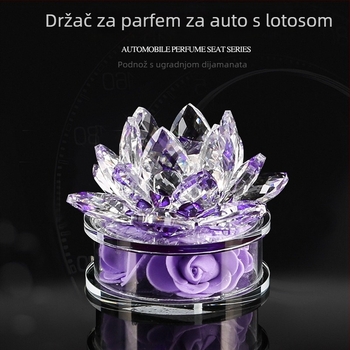 Držač automobila parfema s kristalnom osnovom lotosa; kristalna ručna izrada aromaterapijski ukras — Marka: Hanguan; Privatna marka: Ne
